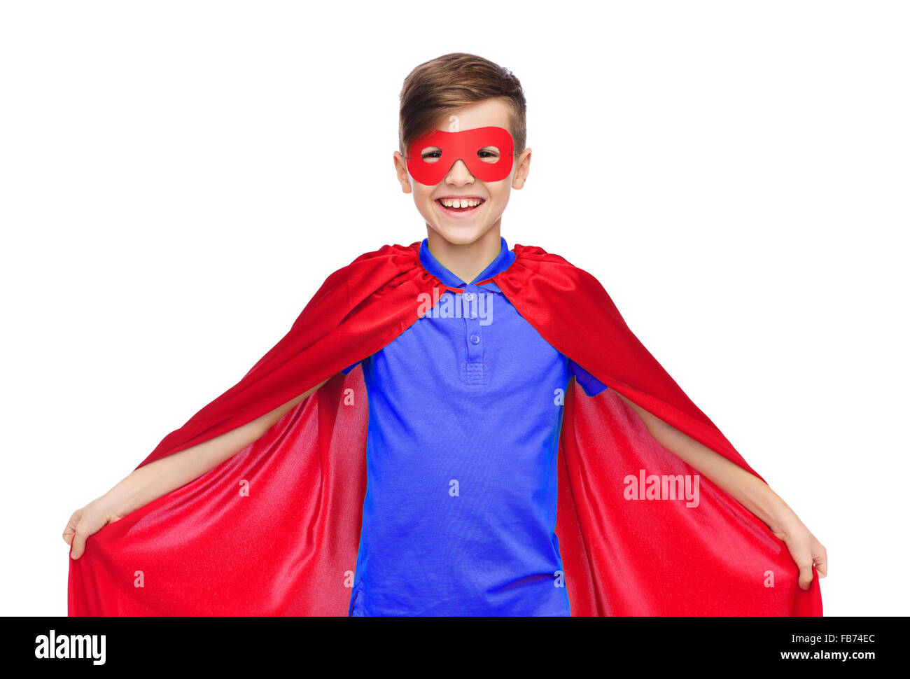 enfant fille en costume de super héros avec masque et cape rouge à la  maison 8428809 Photo de stock chez Vecteezy