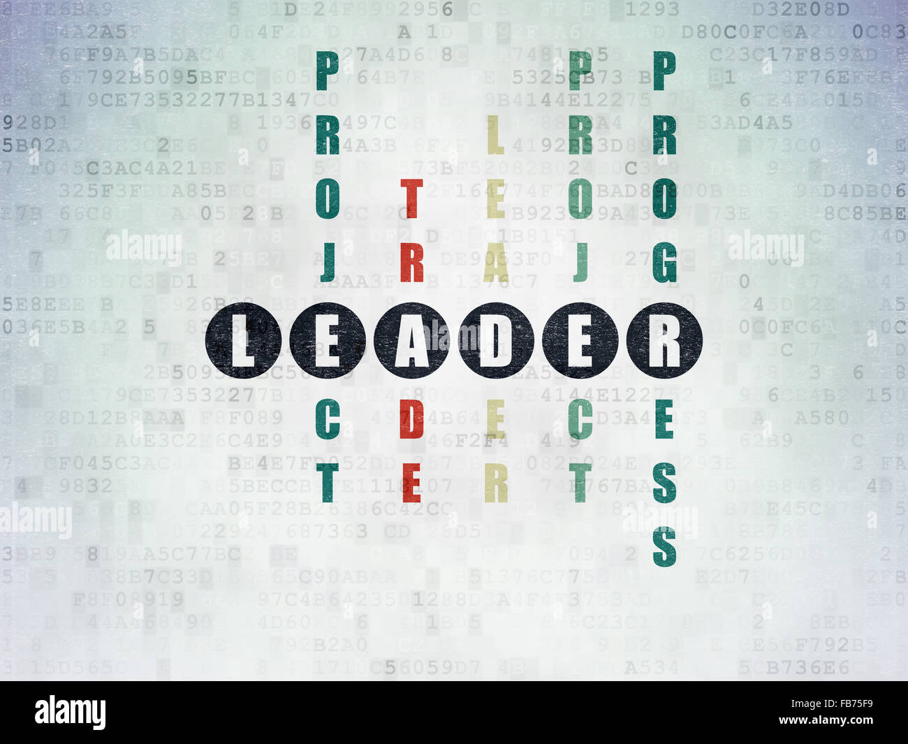 Finance concept Leader in Crossword Puzzle Stock Photo Alamy