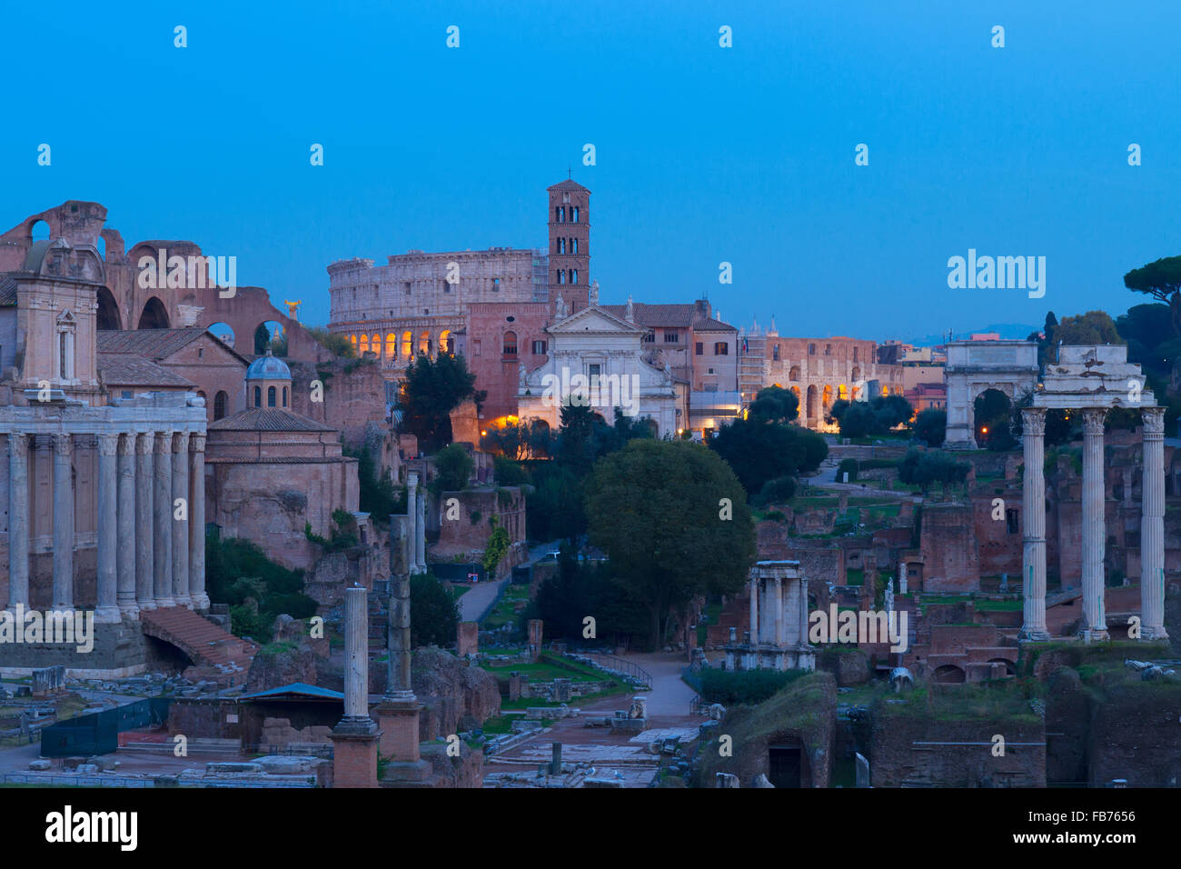 Forum - Roman ruins in Rome, Italy Stock Photo - Alamy
