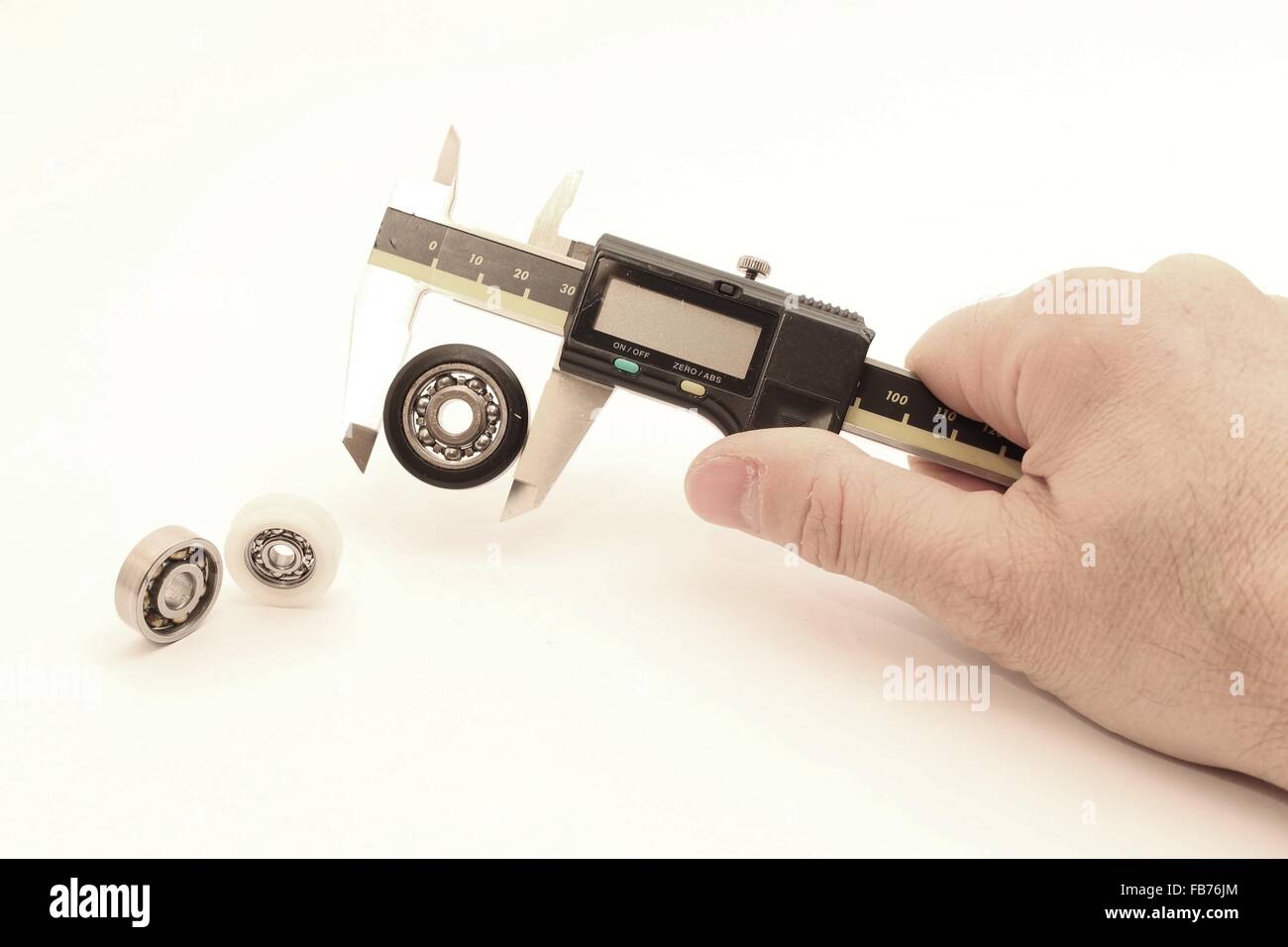 Measuring tools for machining process ball bearing Stock Photo Alamy