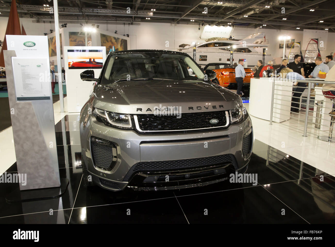 London, UK. 11th January, 2016. Not just for boats, Range Rover have ...
