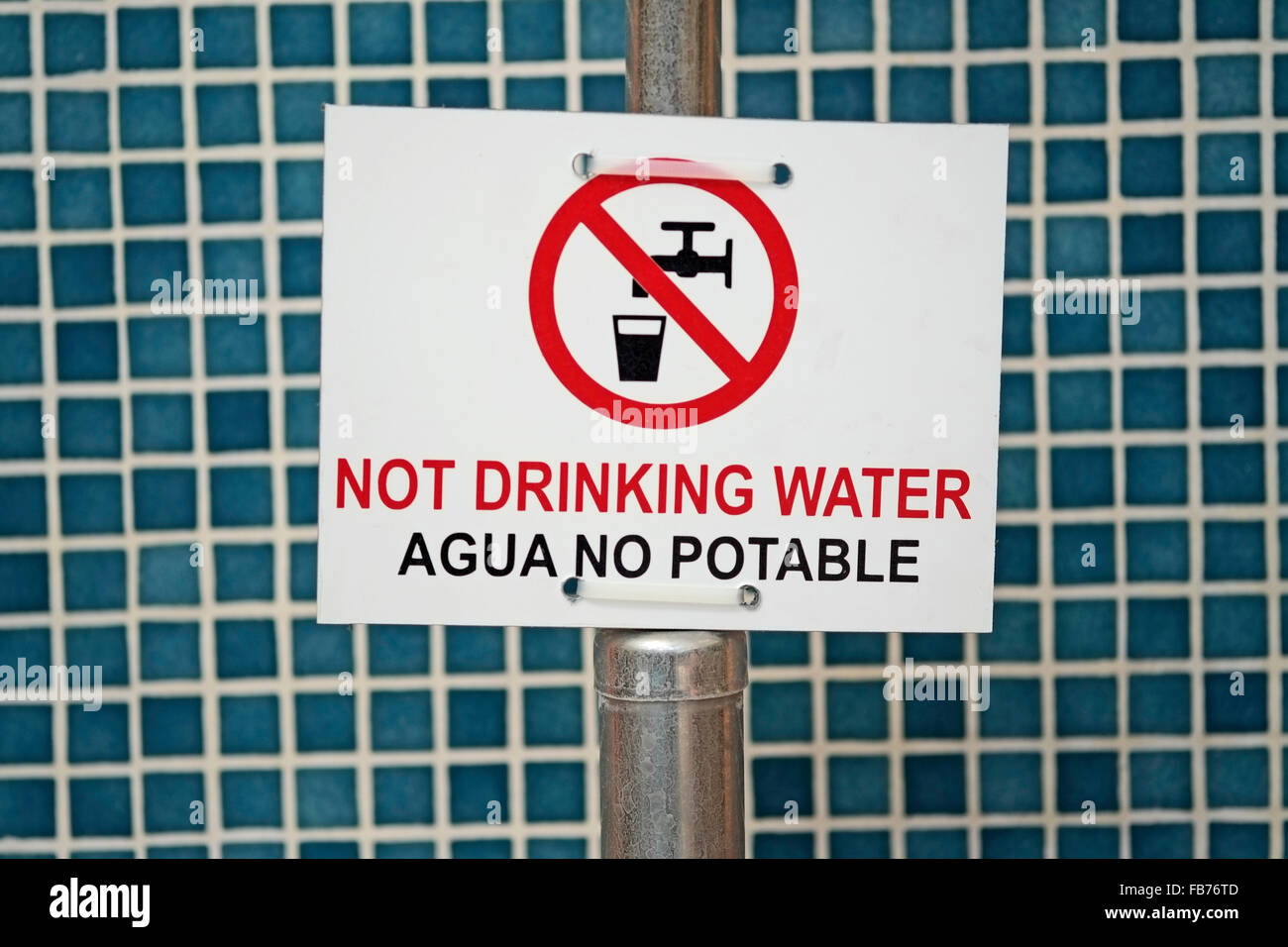 Not Drinking Water Sign Stock Photo