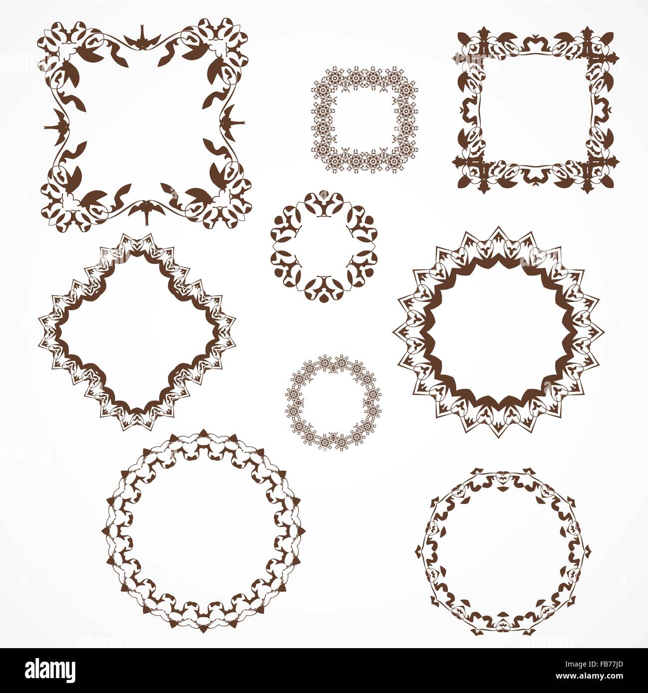 Set of vintage frames Stock Vector Image & Art Alamy