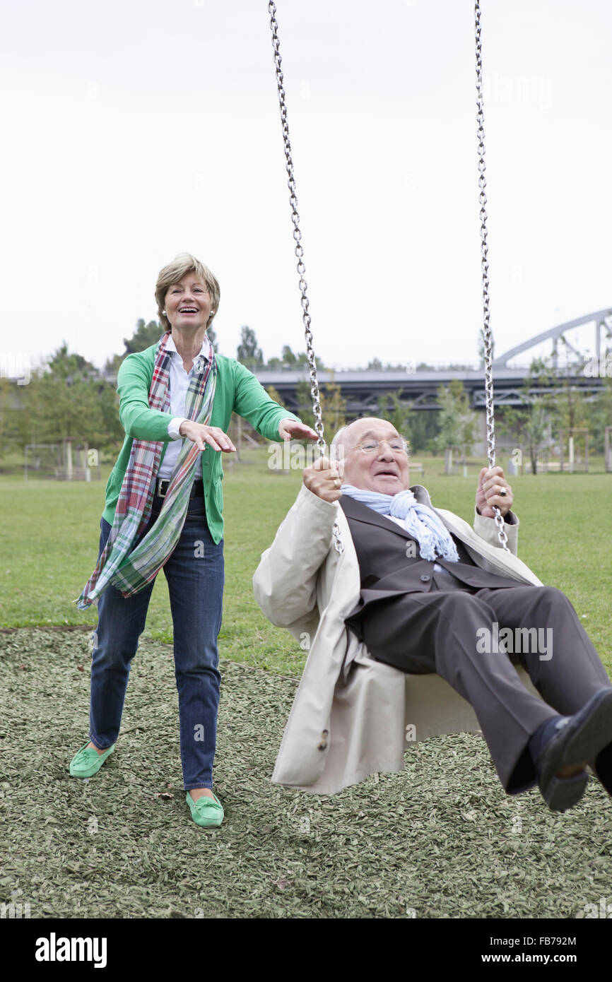Mature couple swinging hi-res stock photography and images - Alamy
