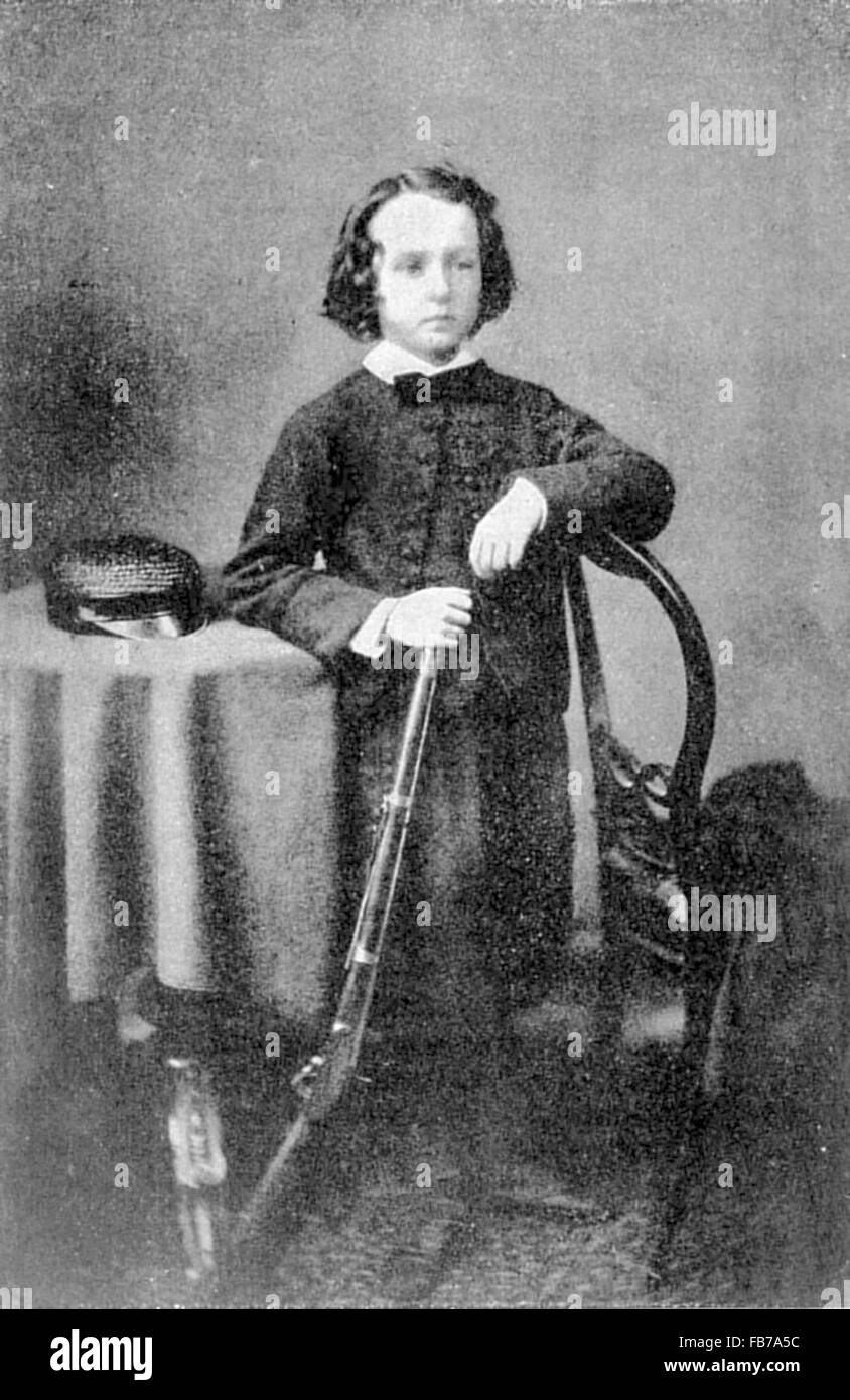 Cecil John Rhodes, as a boy, a British colonial-era businessman, mining magnate, and politician in South Africa. Stock Photo