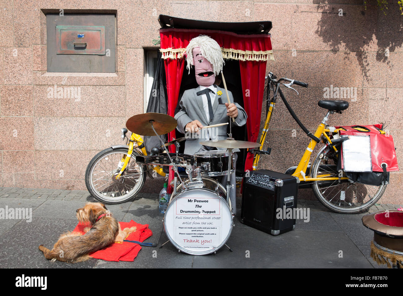 Street performer, Edinburgh Fringe festival. Stock Photo