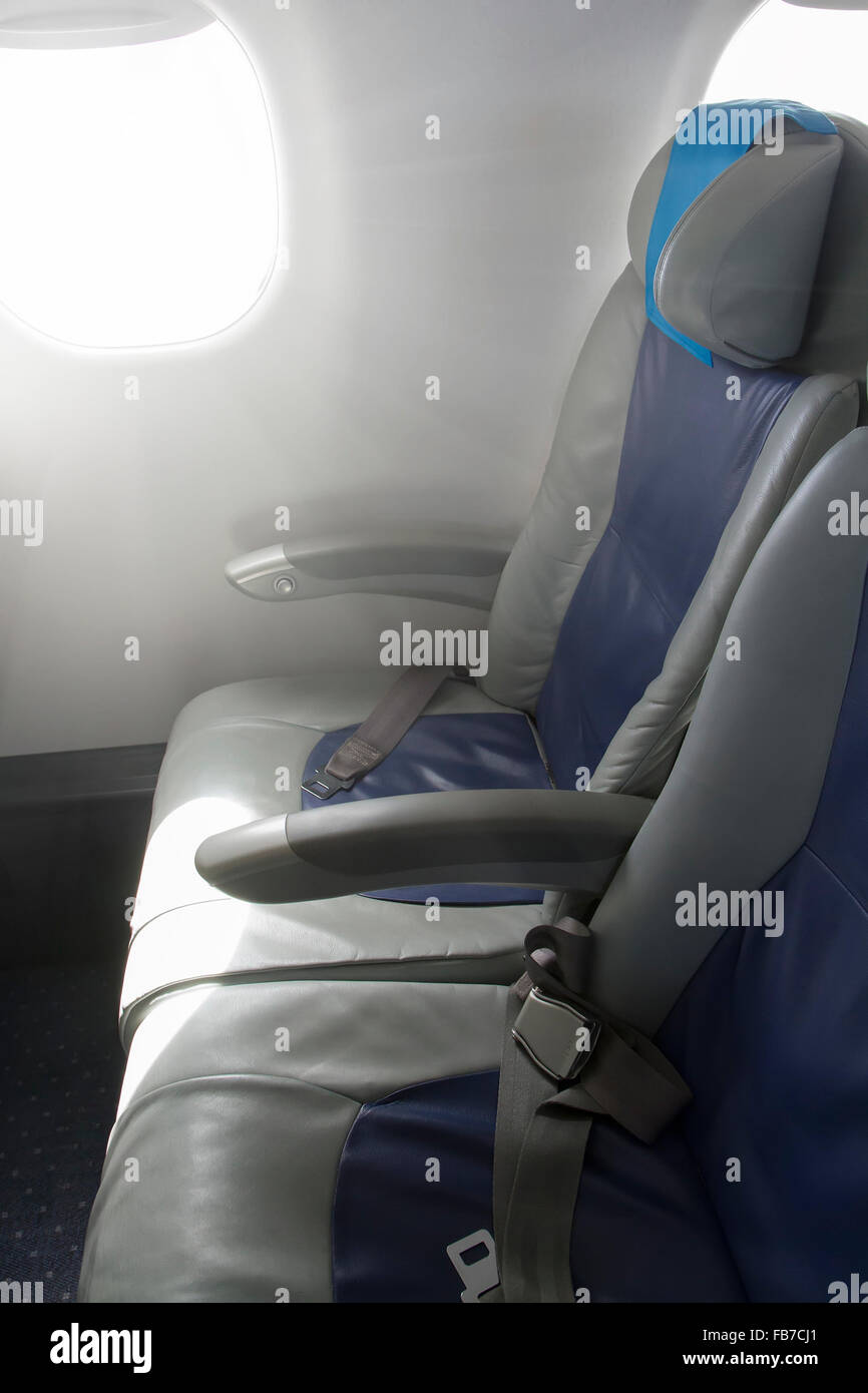 Plane chairs and window Stock Photo Alamy