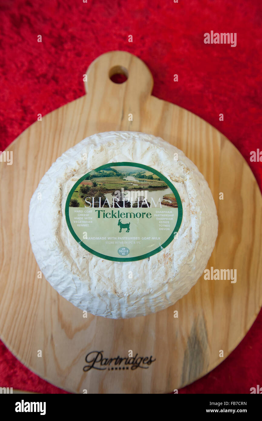 The Sharpham Ticklemore Goat is a pasteurised, semi-hard goat milk ...