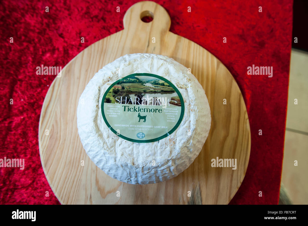 The Sharpham Ticklemore Goat is a pasteurised, semi-hard goat milk ...