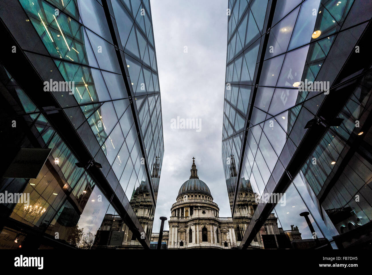 St Paul's Cathedral viewed from One New Change, London, UK. Stock Photo
