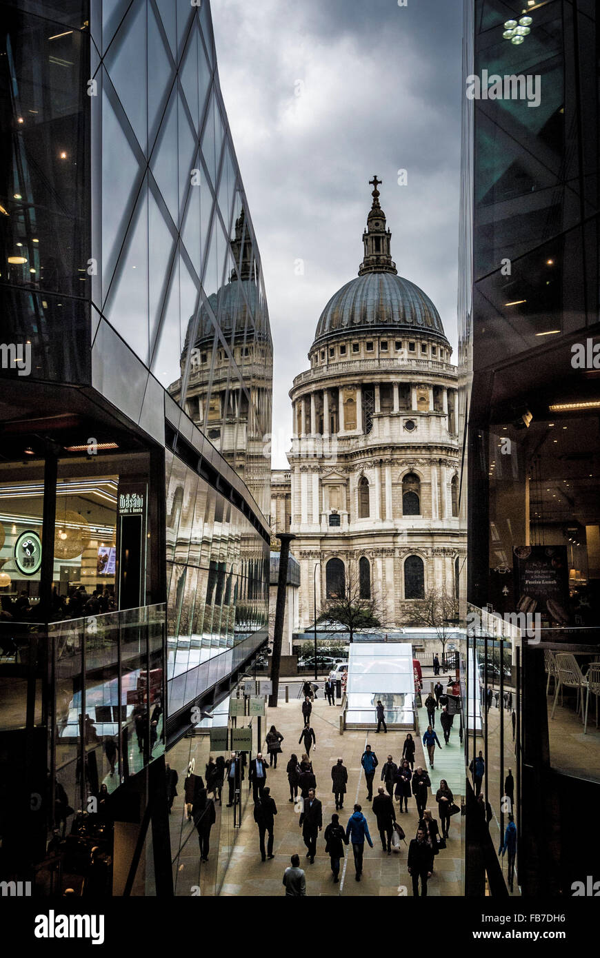 St Paul's Cathedral viewed from One New Change, London, UK. Stock Photo