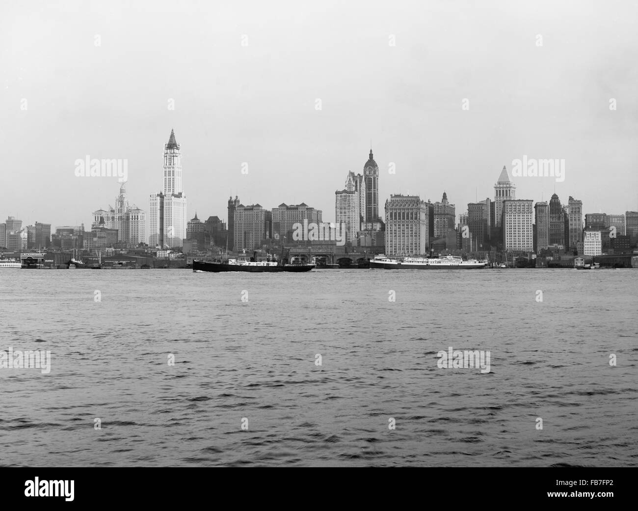 Skyline, Lower Manhattan, New York City, USA, circa 1915 Stock Photo