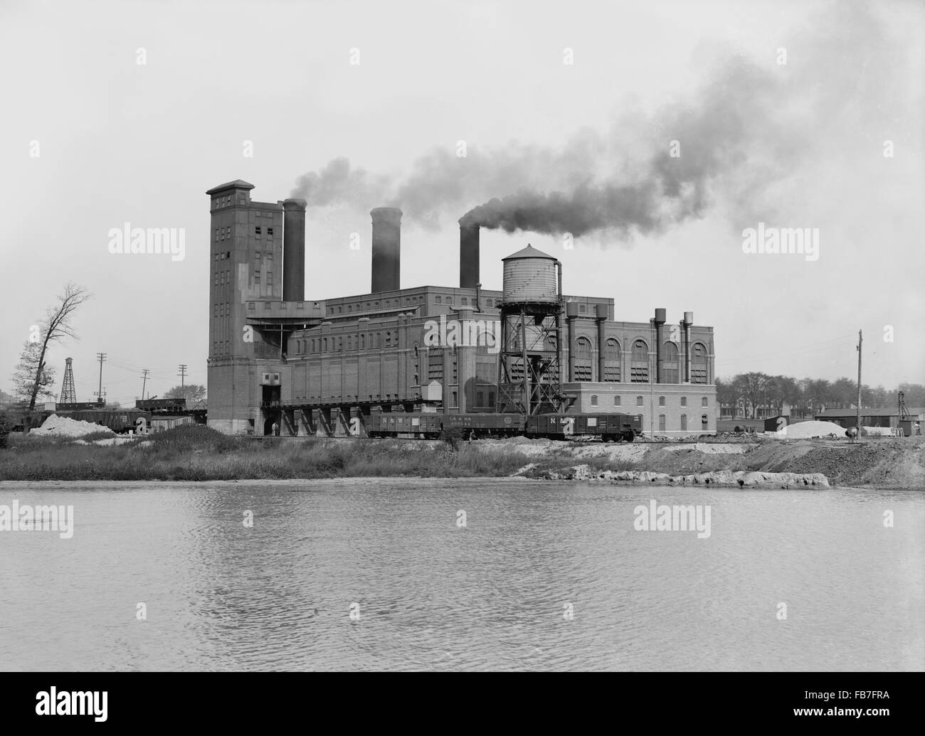 Edison Electric Plant, Detroit Edison Company, Detroit, Michigan, USA,  1910 Stock Photo