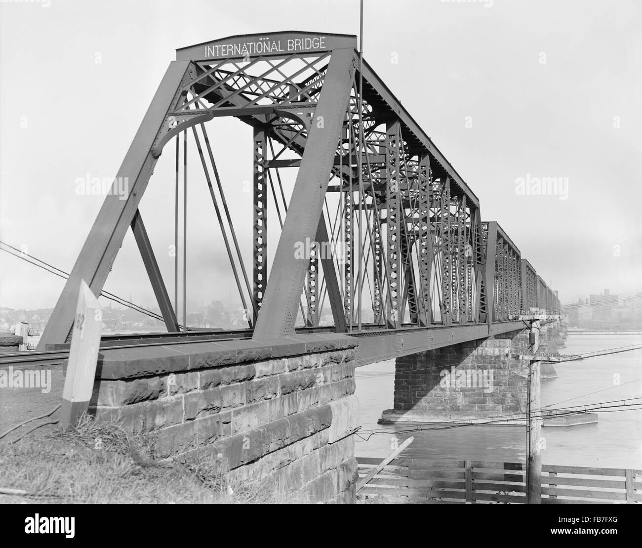 International Bridge, Buffalo, New York, USA, circa 1910 Stock Photo