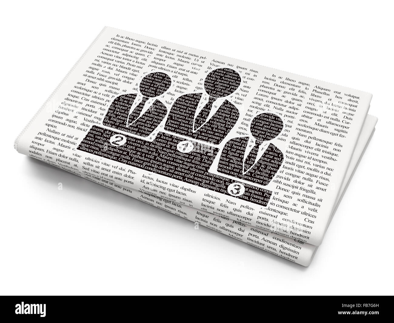 Law concept: Business Team on Newspaper background Stock Photo