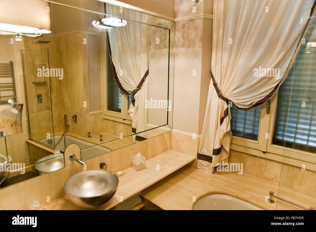 Hotel bathroom in Florence Italy Stock Photo Alamy
