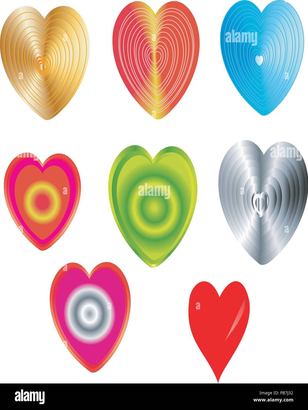 Hearts valentine's icon Stock Vector Image & Art - Alamy