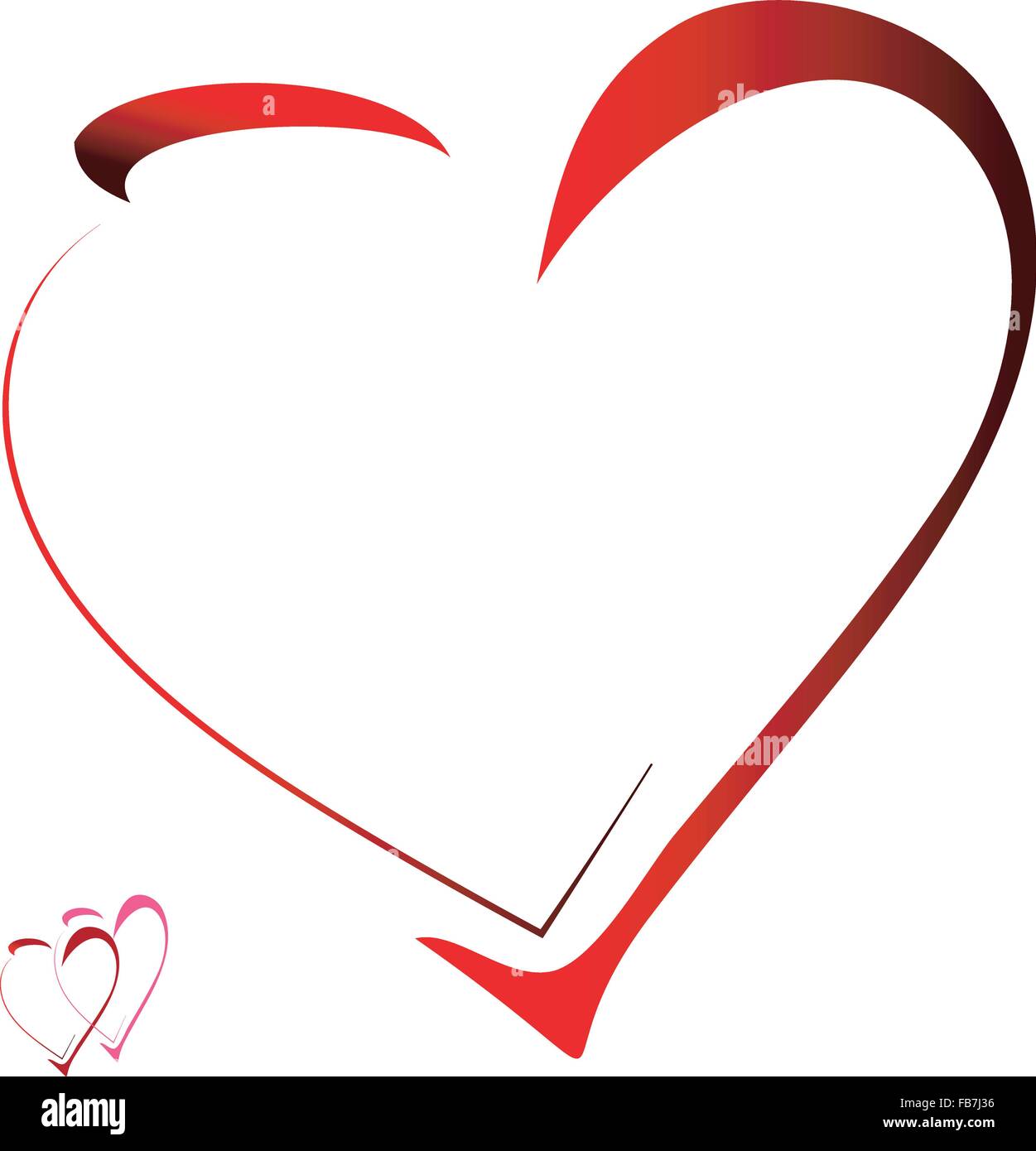 Striped red heart symbol Stock Vector Images - Alamy