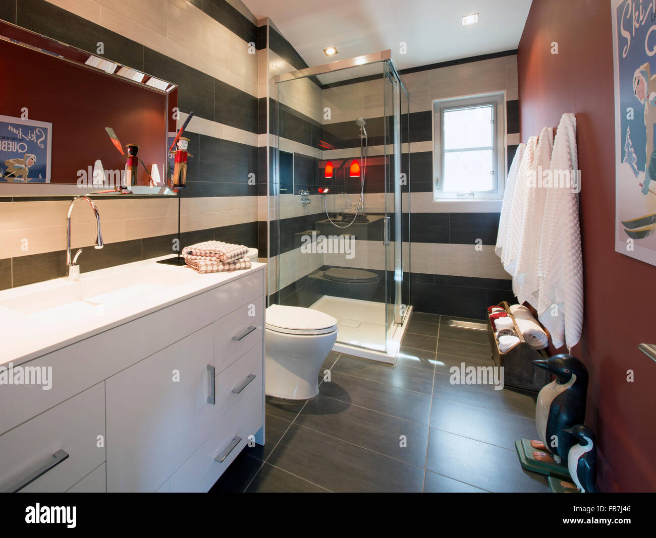 North America, Canada, Ontario, modern bathroom Stock Photo Alamy