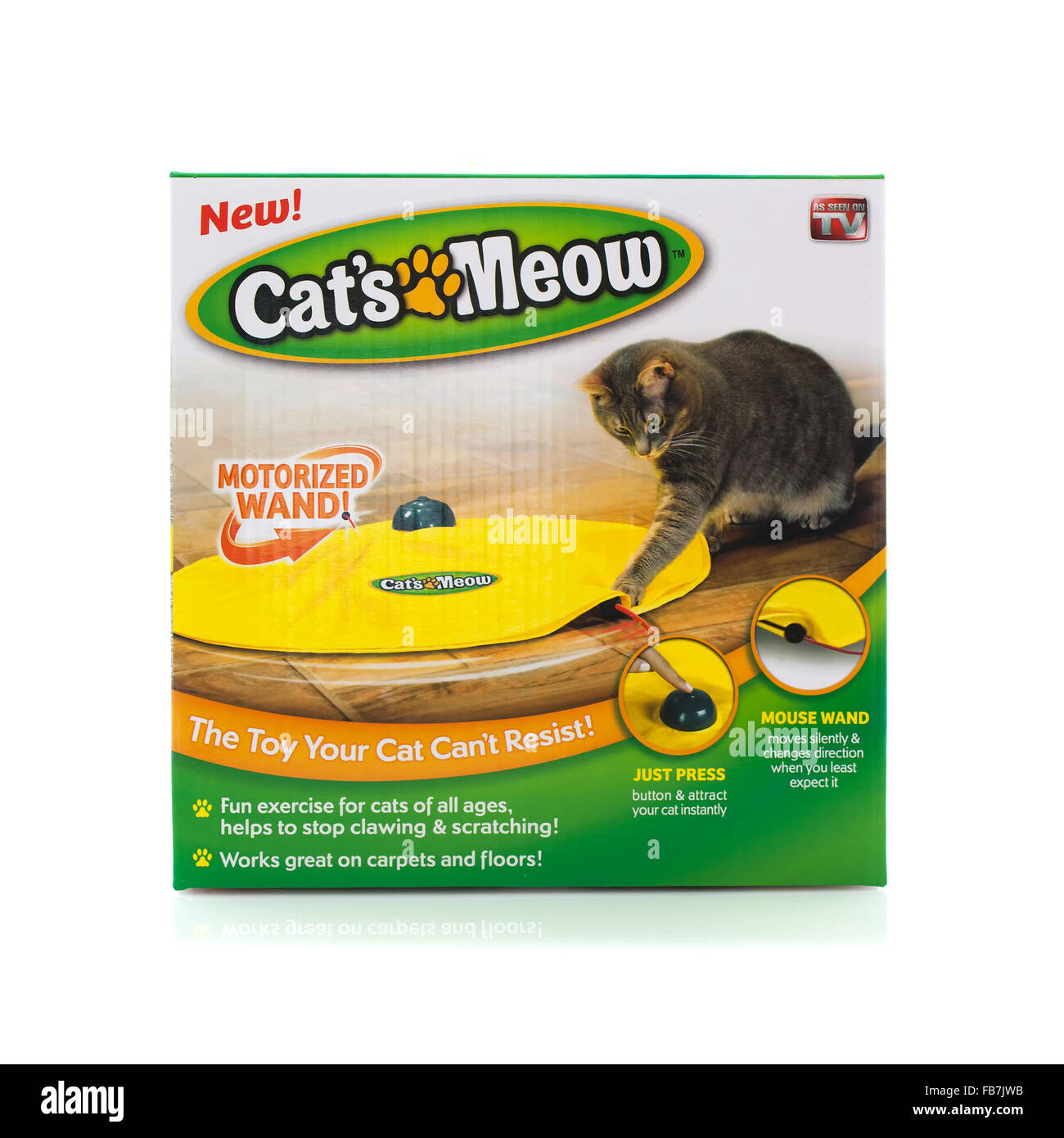 The Cats Meow Motorized Wand on a White Background Stock Photo