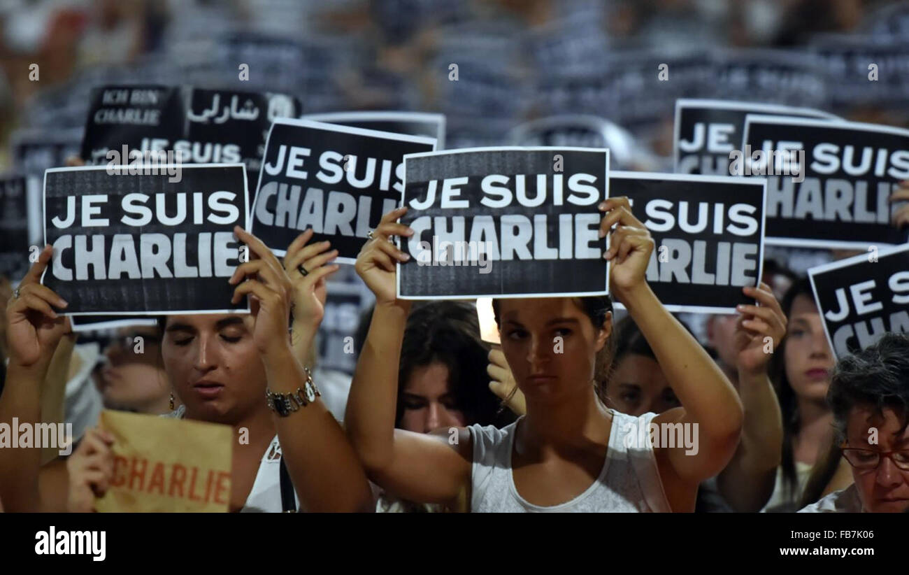 Je suis Charlie is a 2015 French documentary film directed by Emmanuel Leconte and Daniel Leconte about the 2015 Île-de-France attacks.  This photograph is for editorial use only and is the copyright of the film company and/or the photographer assigned by the film or production company and can only be reproduced by publications in conjunction with the promotion of the above Film. A Mandatory Credit to the film company is required. The Photographer should also be credited when known. Stock Photo