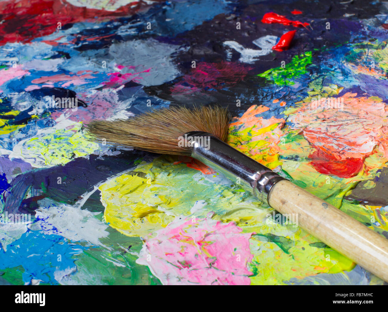 Art tools set fan paintbrush hi-res stock photography and images - Alamy