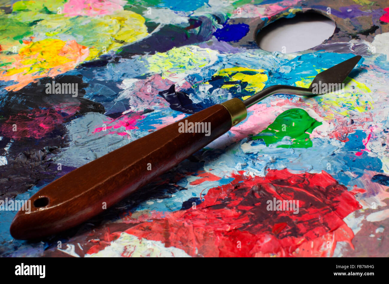 Art tools set, palette knife Stock Photo Alamy