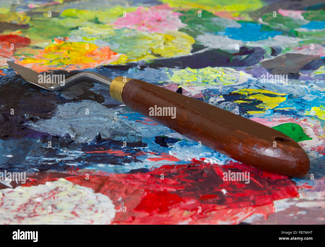 Art tools set, palette knife Stock Photo Alamy