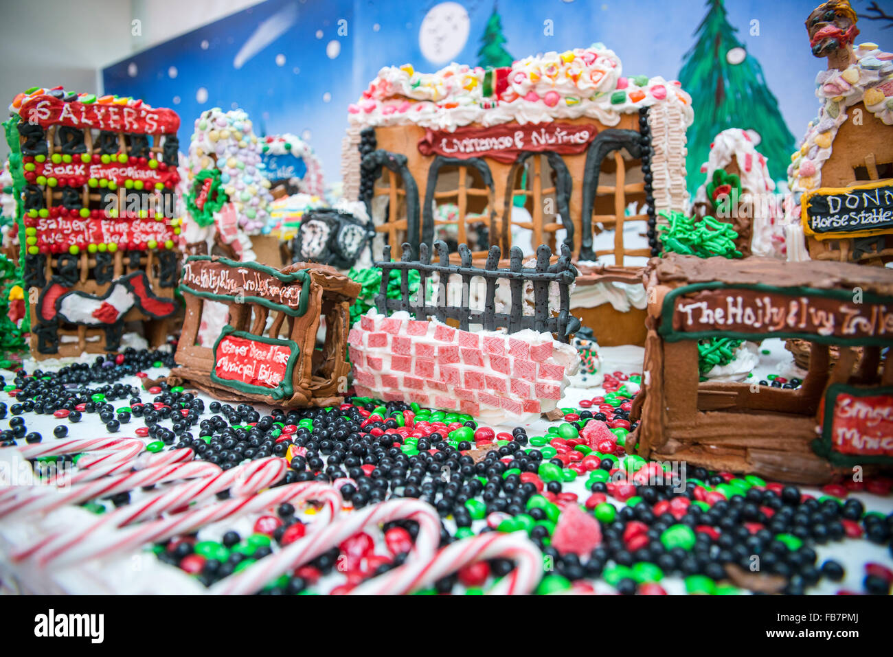 New York, USA. 10th January, 2016. The last day of the Gingerbread Line
