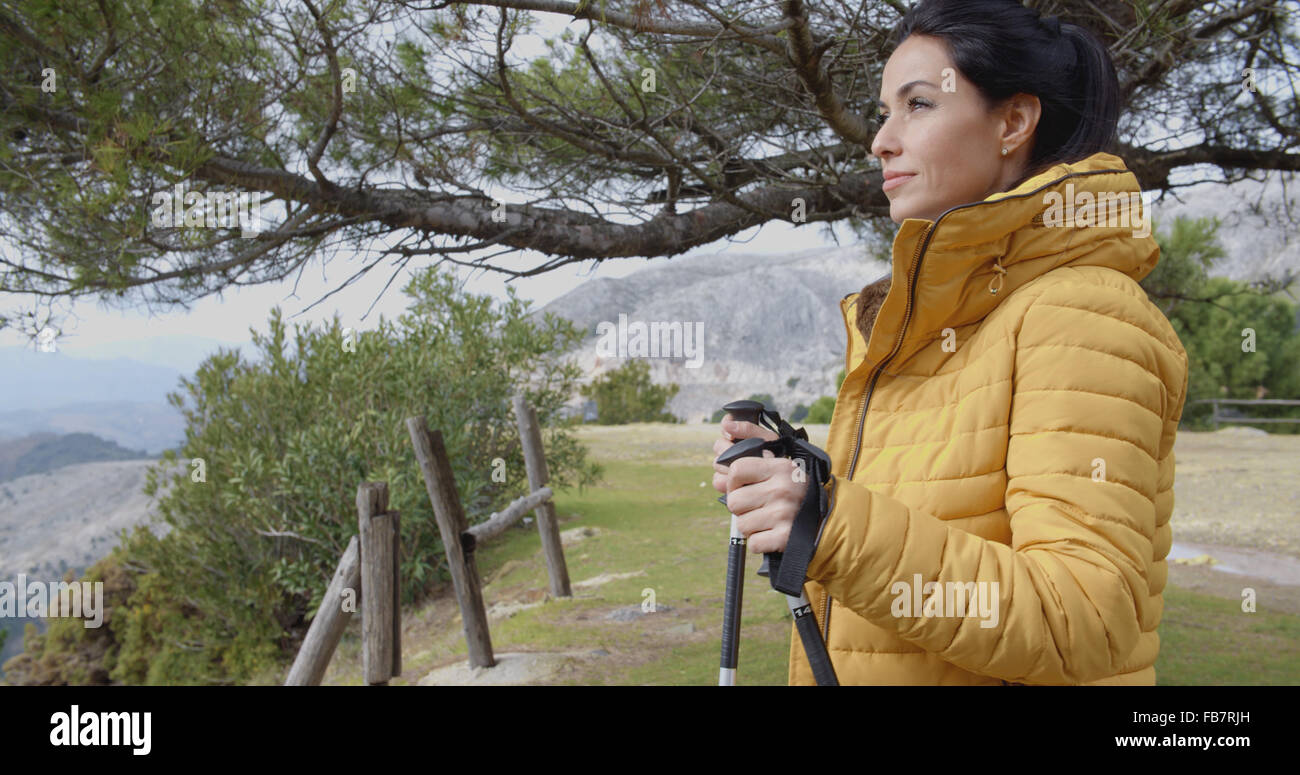 Female hiker looking out hi-res stock photography and images - Alamy