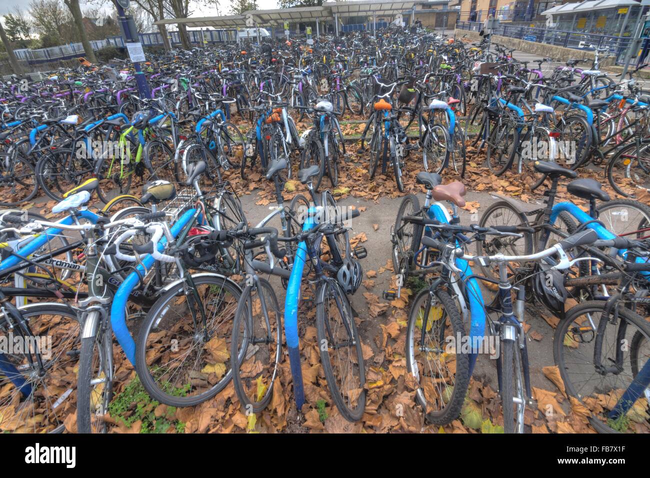 bicycle parking, Oxford    Bike Park Stock Photo