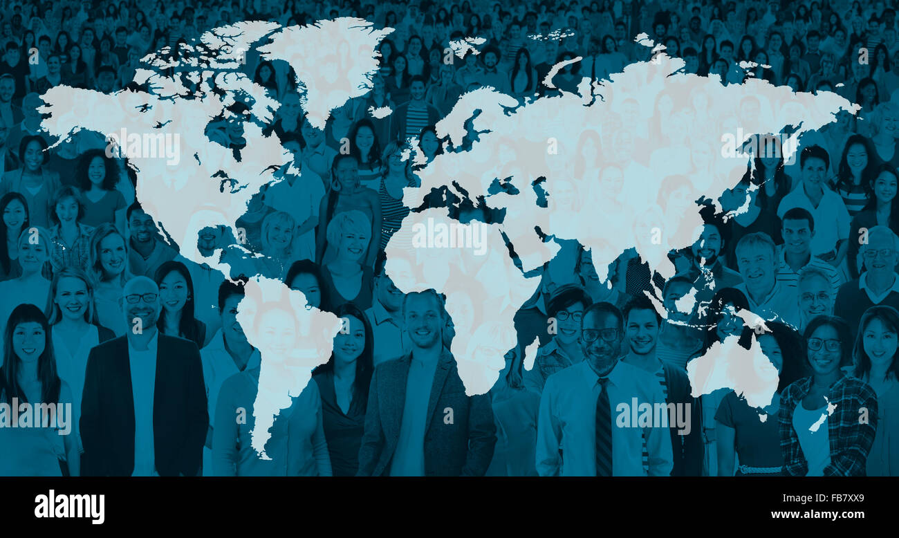 World Global Cartography Globalization Earth International Concept ...