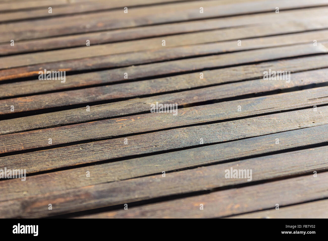 perspective wooden floor ,image in soft focusing Stock Photo