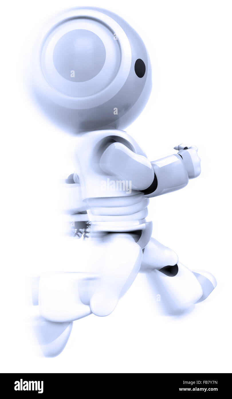 Dynamic robot illustration Cut Out Stock Images & Pictures - Alamy