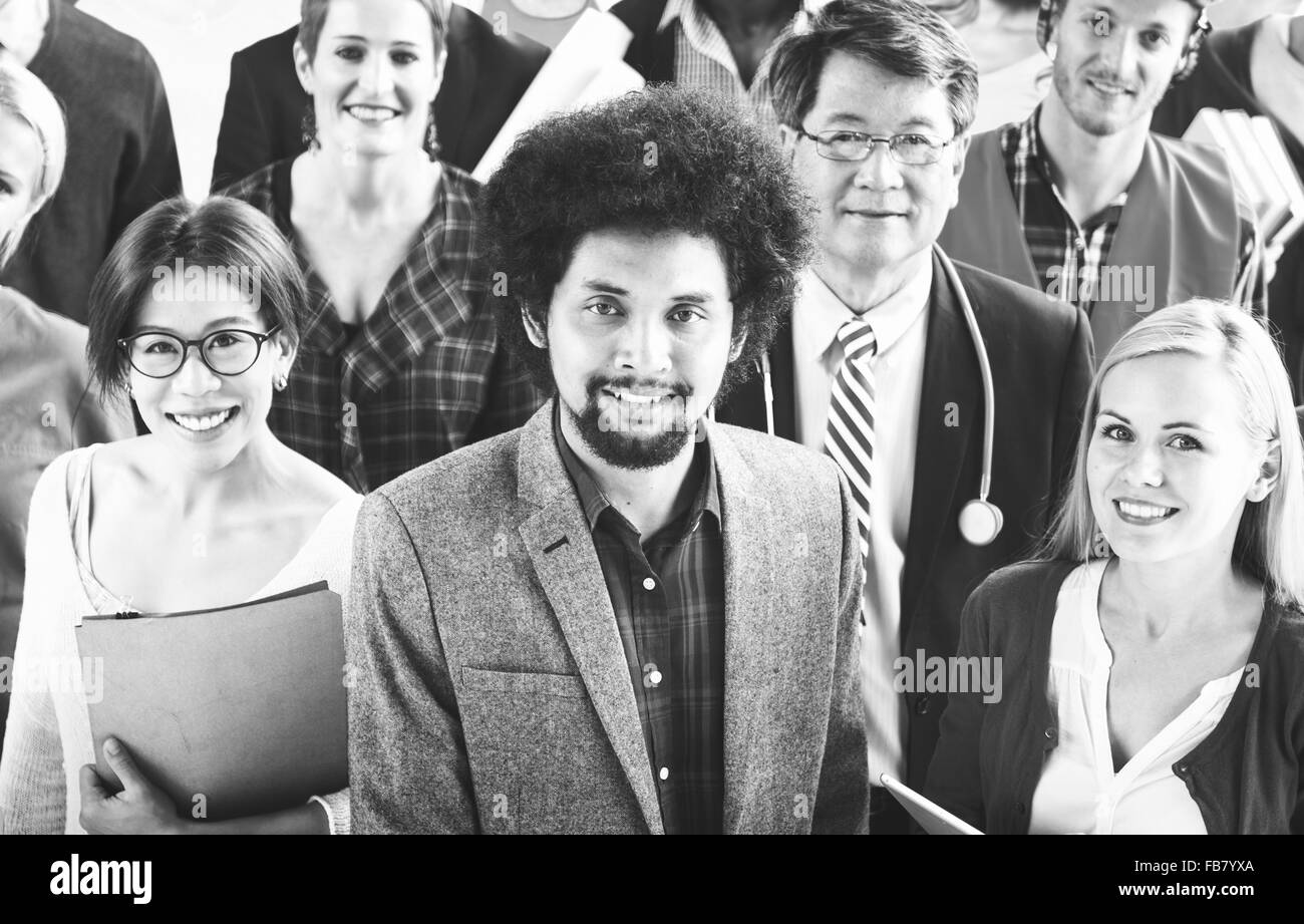 Diversity large group people Black and White Stock Photos & Images - Alamy