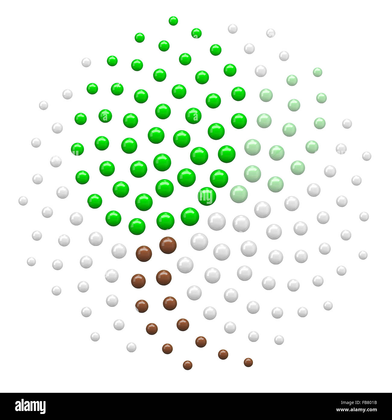 Fibonacci circle of trees Cut Out Stock Images & Pictures - Alamy