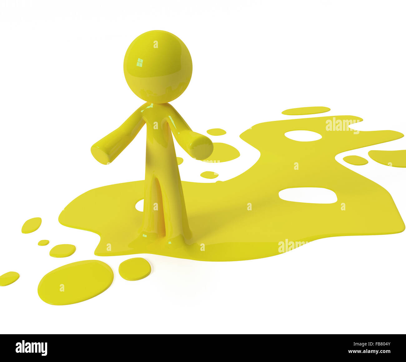 Person emerging from puddle of colored paint, ink, or liquid Stock ...