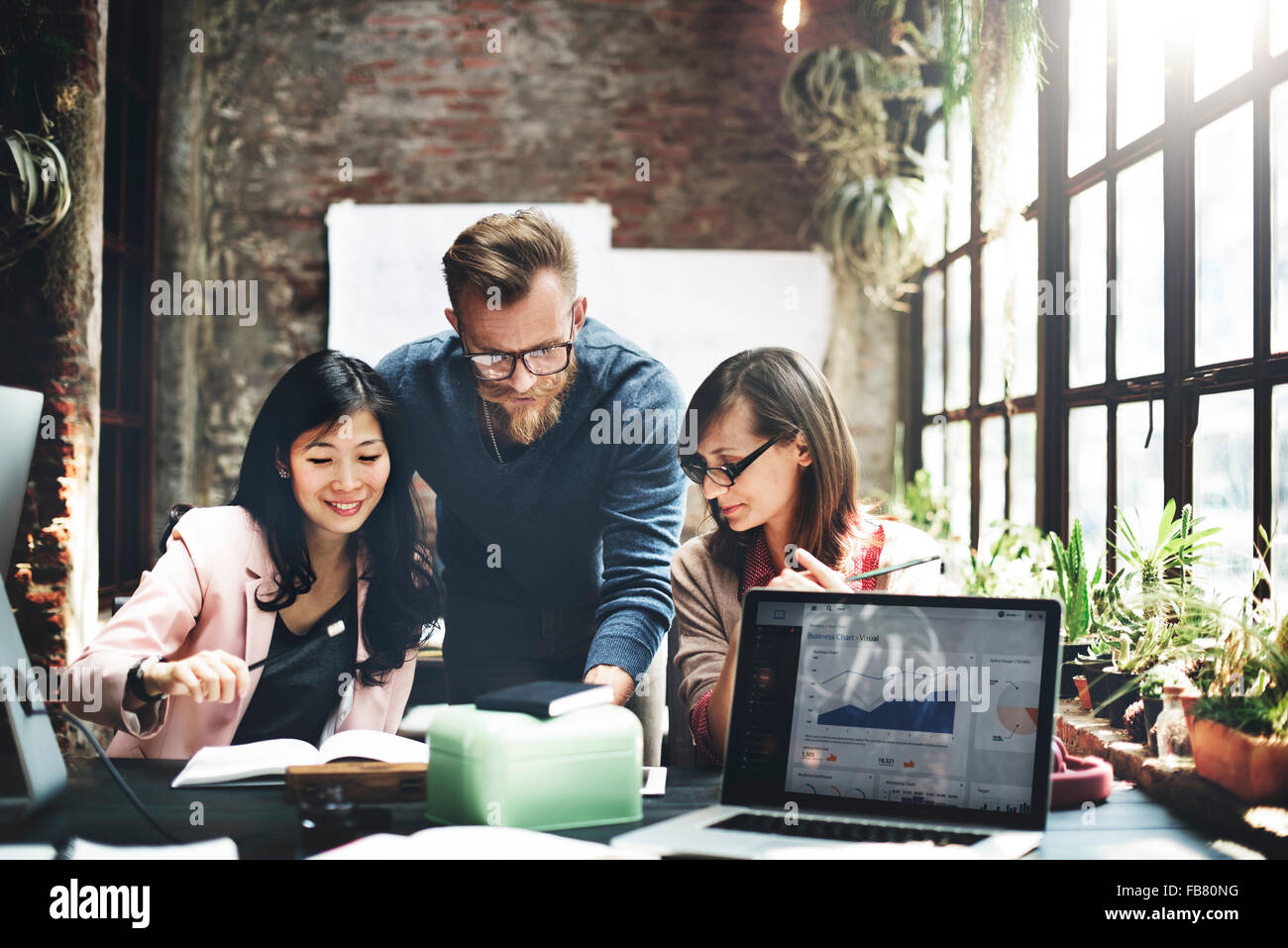 Business Team Meeting Brainstorming Working Concept Stock Photo - Alamy
