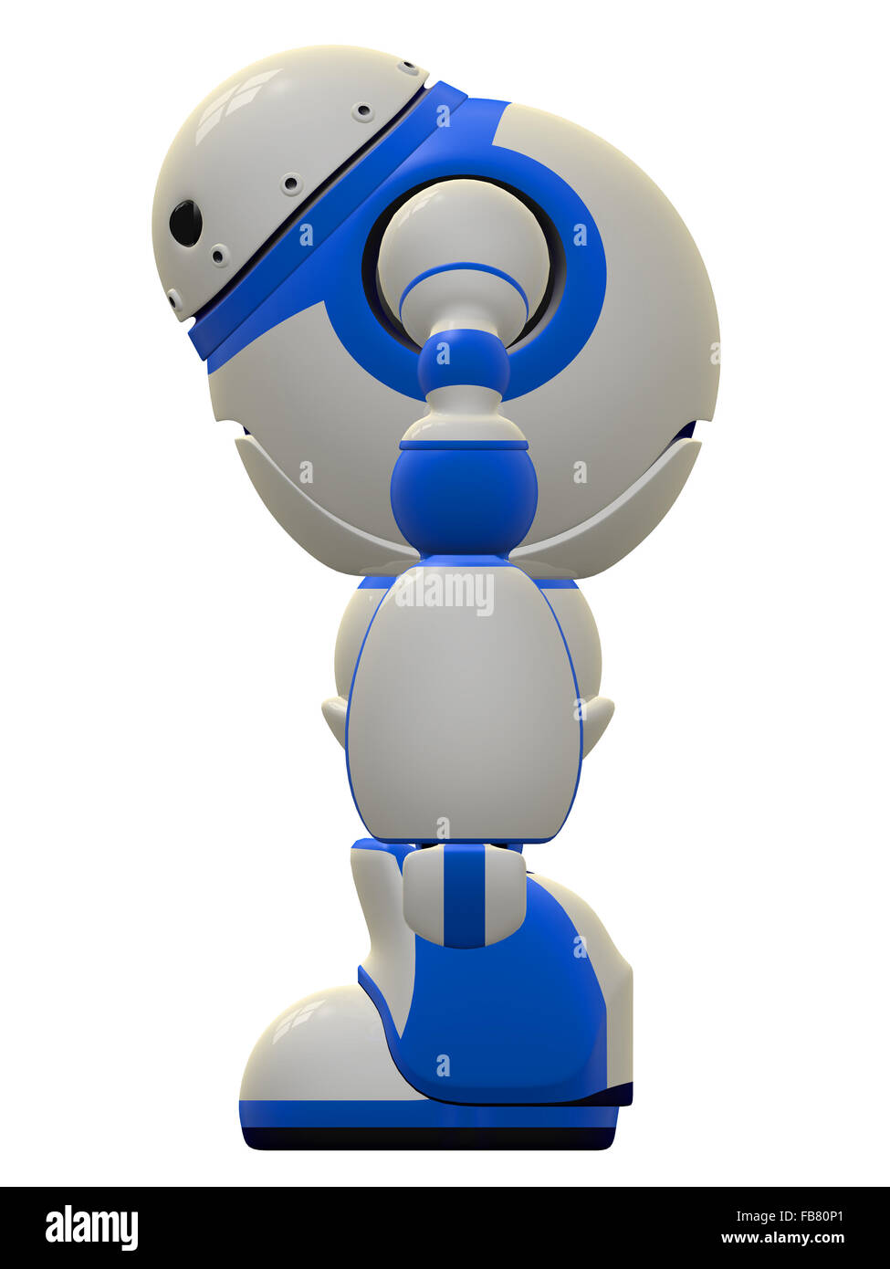 Side view of the software security robot concept. Stock Photo