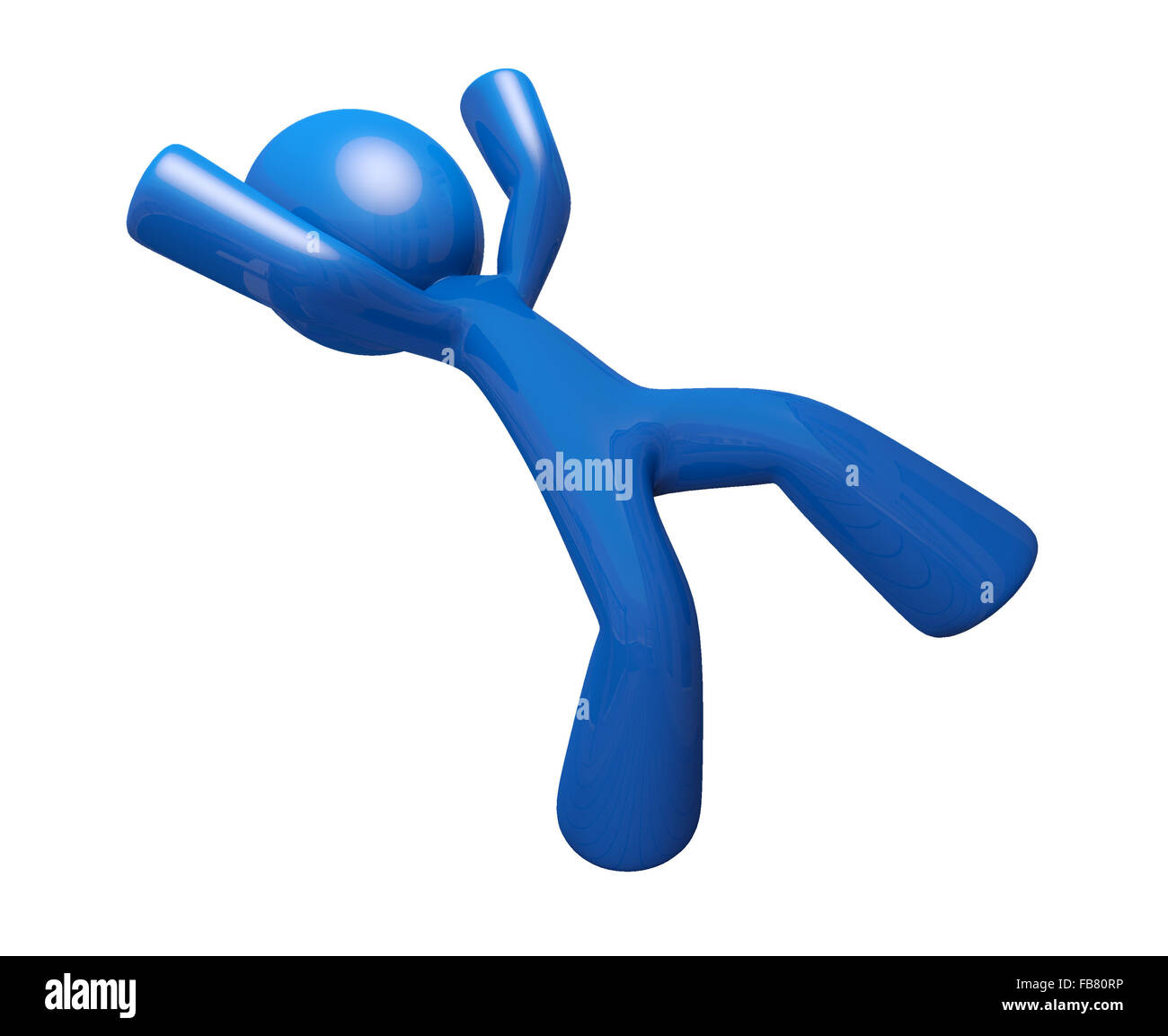 Blue Man Falling