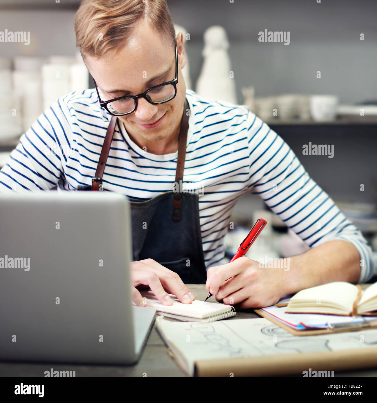 Craftsman Notebook Craftsman artist pottery skill technology hi-res stock photography and ...