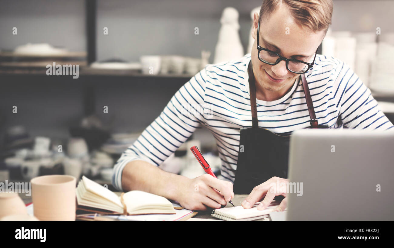 Craftsman Notebook Craftsman artist pottery skill technology hi-res stock photography and ...