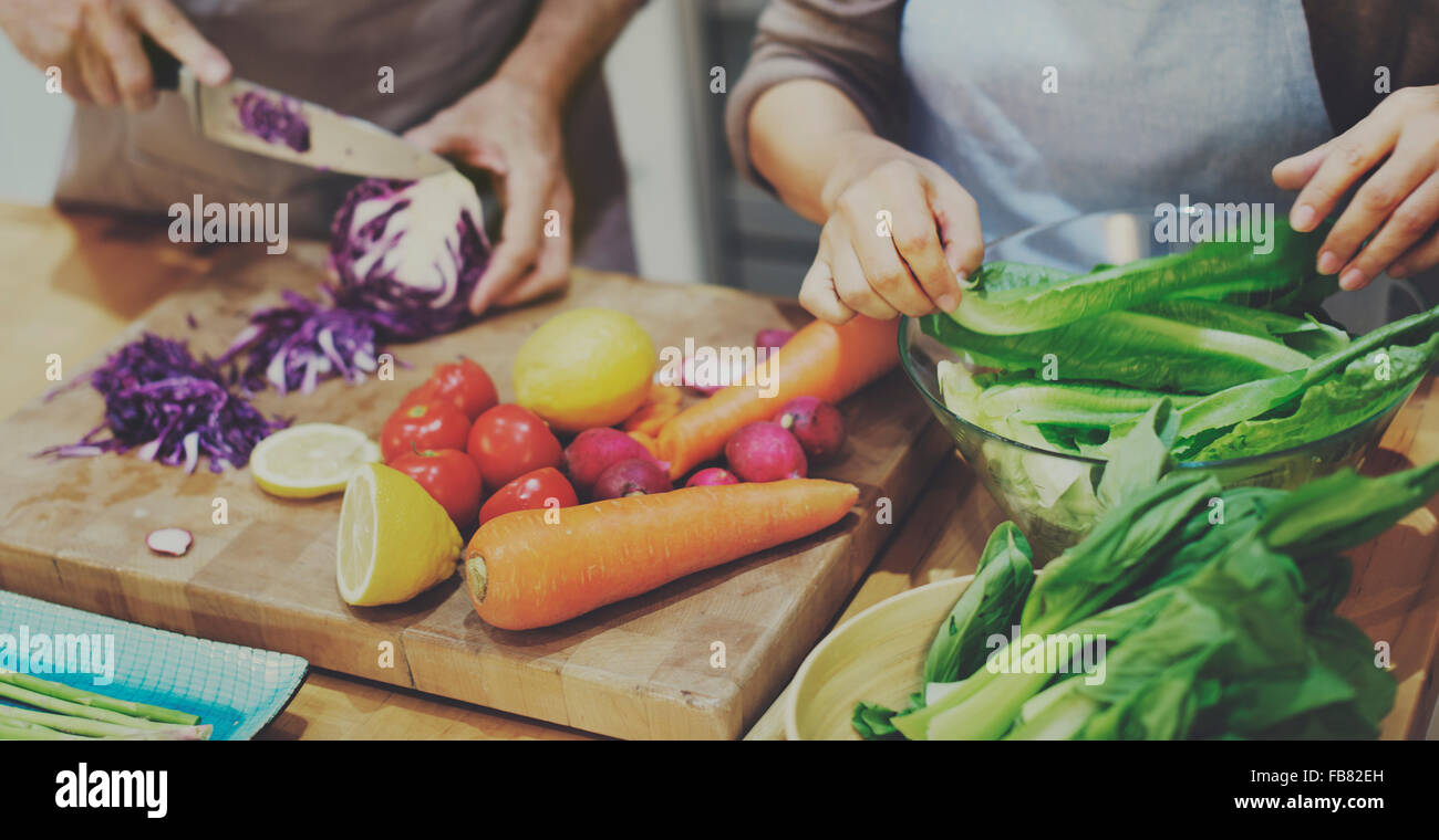 Family Cooking Kitchen Preparation Dinner Concept Stock Photo - Alamy