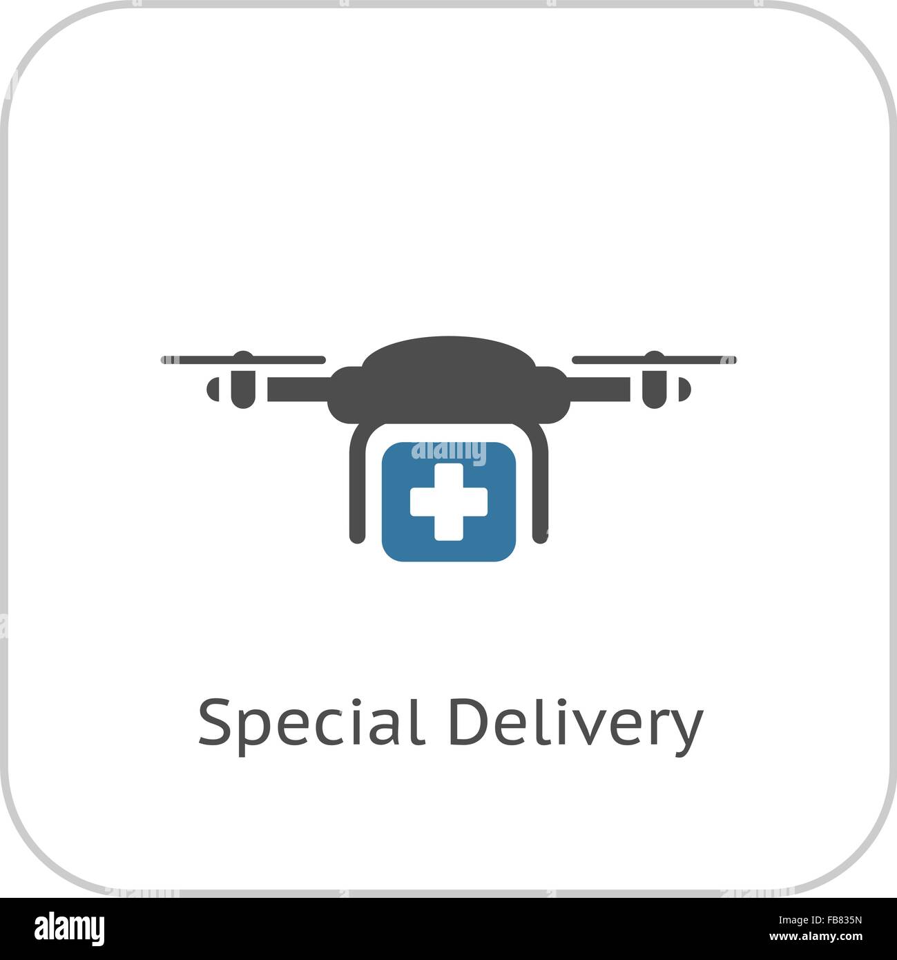 Special Delivery Icon. Flat Design. Stock Vector