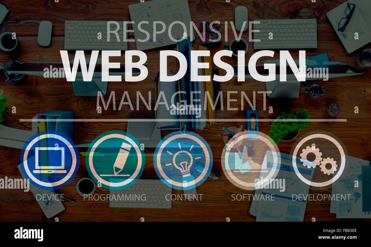 Web Design Programming Software Technology Concept Stock Photo - Alamy