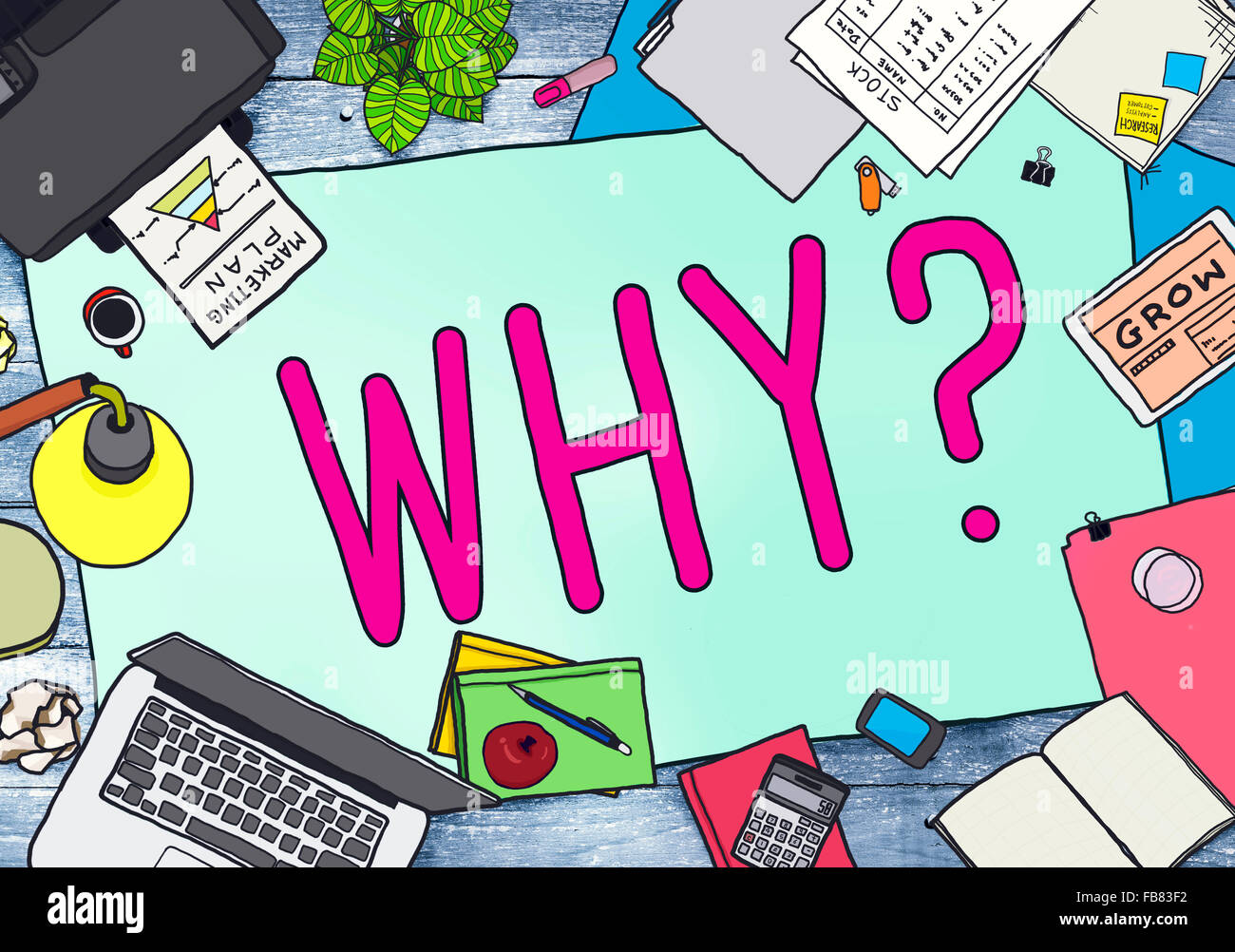 Why Question Reason Curious Confuse Concept Stock Photo - Alamy