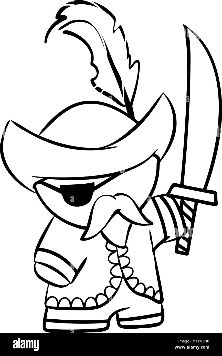 Line Drawing Of A Cute Pirate Stock Vector Image Art Alamy Line Drawing Of A Cute Pirate Stock Vector Image Art Alamy