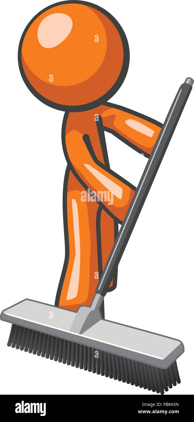 Pushing broom Stock Vector Images Alamy