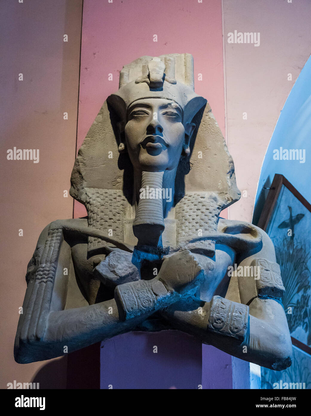 statue of Akhenaten, The Egyptian Museum, Cairo, Egypt Stock Photo