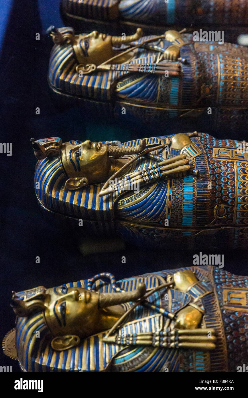 From The Tomb Of Tutankhamun At The Egyptian Museum, Cairo, Egypt Stock ...